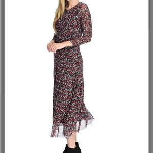 Kate & Mallory Floral Maxi Dress - Black and Red